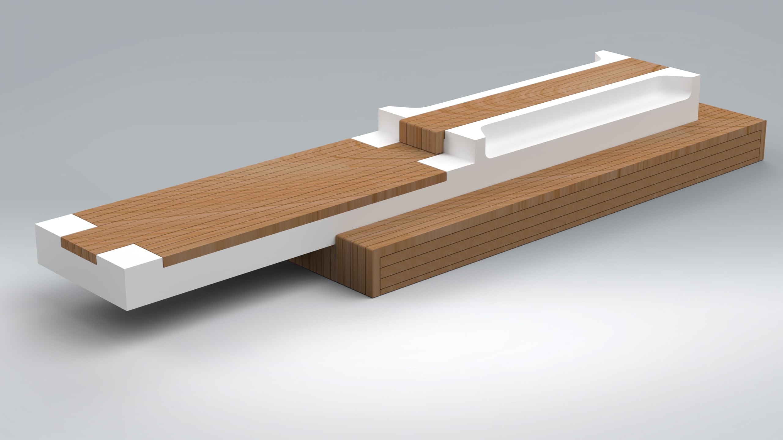 Cantilevered Urban Bench